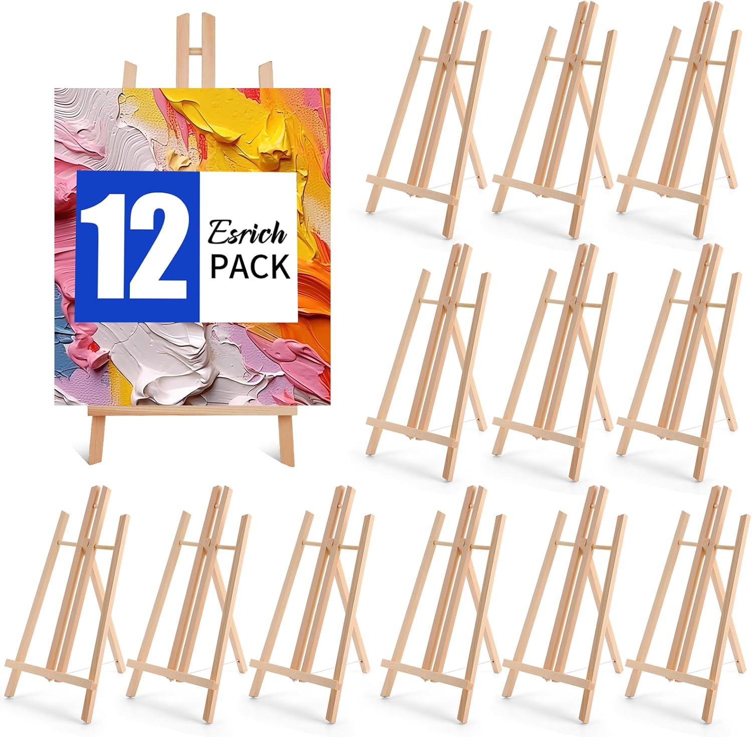 ESRICH 12Pack 16in Tabletop Easel for Painting and Display