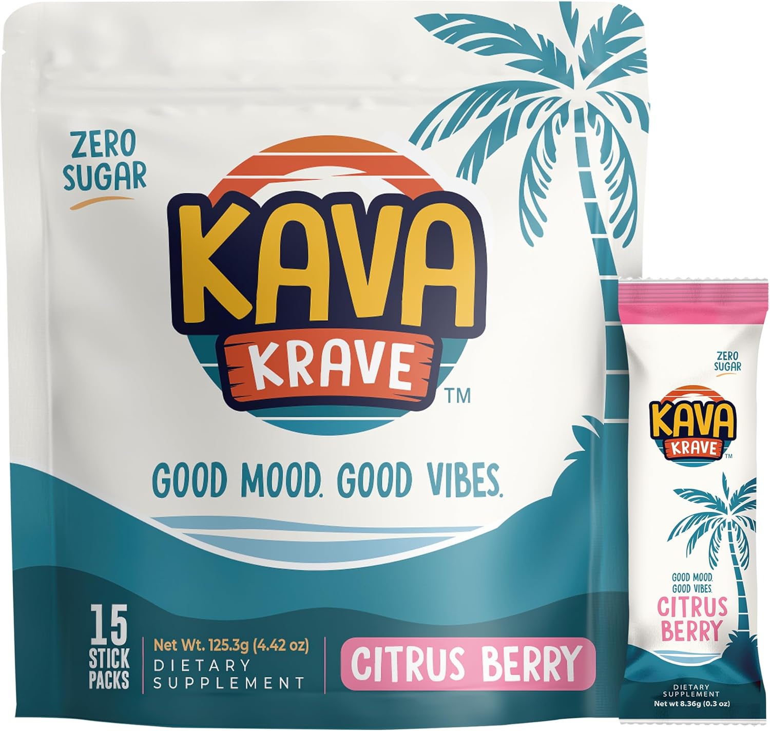 Citrus Berry Kava Drink Mix for Energy, Mood Support & Focus