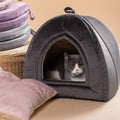 KASENTEX Cat Bed for Indoor Cats - Cozy 2-in-1 Cat House