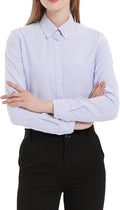 Button Up Shirt for Women Long Sleeve Oxford Classic-Fit Cotton