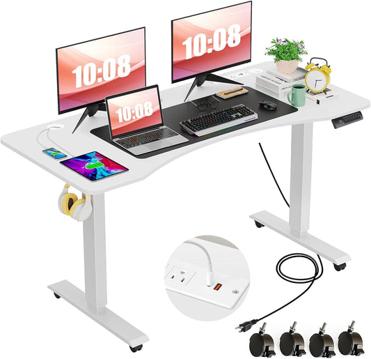 Farexon Electric Standing Desk Adjustable Height with Charging Station