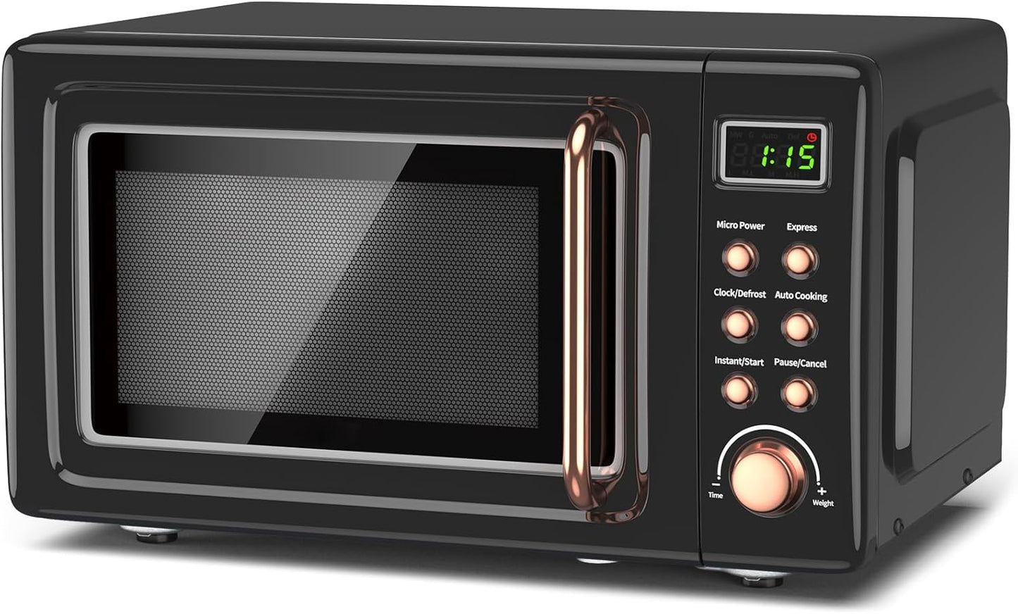700W Retro Microwave Oven with 5 Power Levels