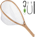 SF Fly Fishing Landing Net with Soft Rubber Mesh for Trout