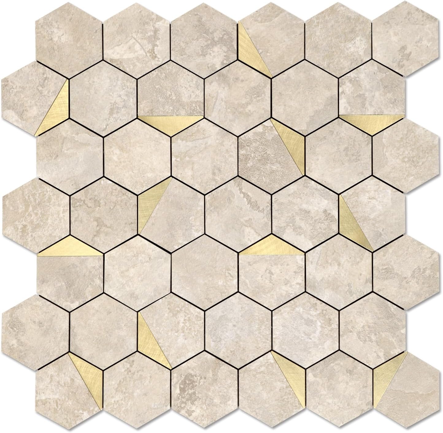 Hexagon Peel and Stick Backsplash for Kitchen and Bathroom Walls