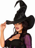 Leg Avenue Ruched Witch Hat - Oversized Satin Witch Hat