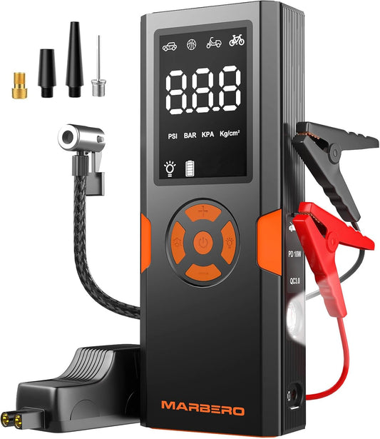 MARBERO 4500A Jump Starter + Air Compressor