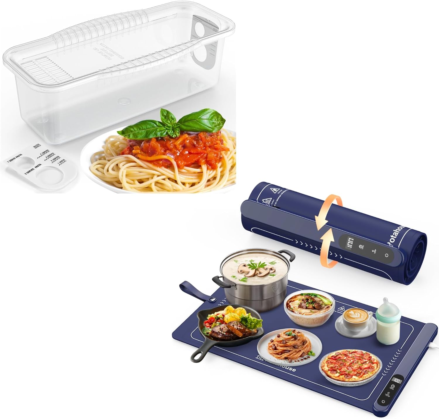 Pasta Cooker & Warming Mat Set - Elevate Your Kitchen!