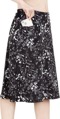 Womens Skorts Knee Length Athletic Midi Skirt - Pocketed Comfort