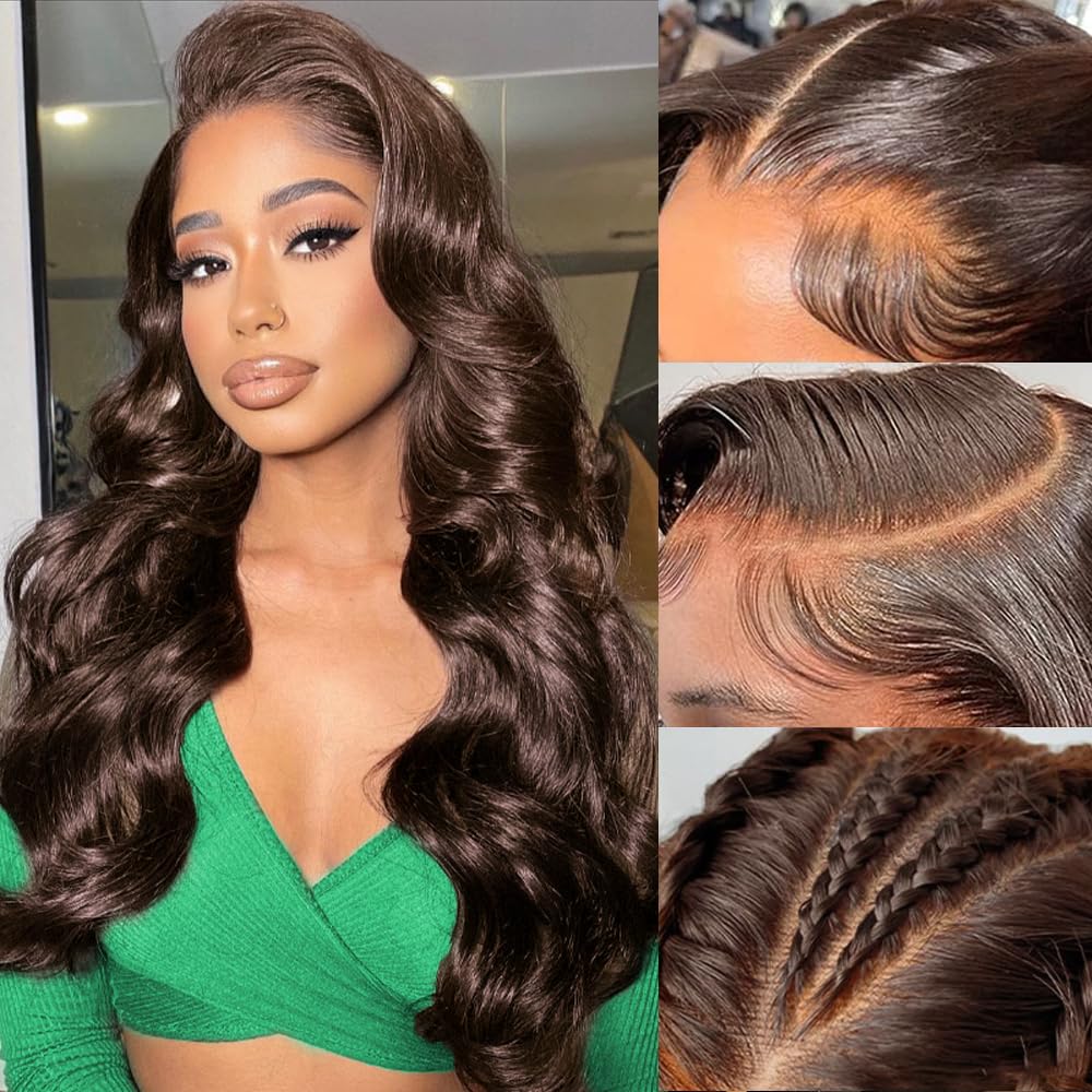 26 Inch Chocolate Brown Lace Front Wig for Stunning Looks
