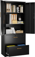 2 Drawer Lateral File Cabinet with Lock - Secure Metal Storage