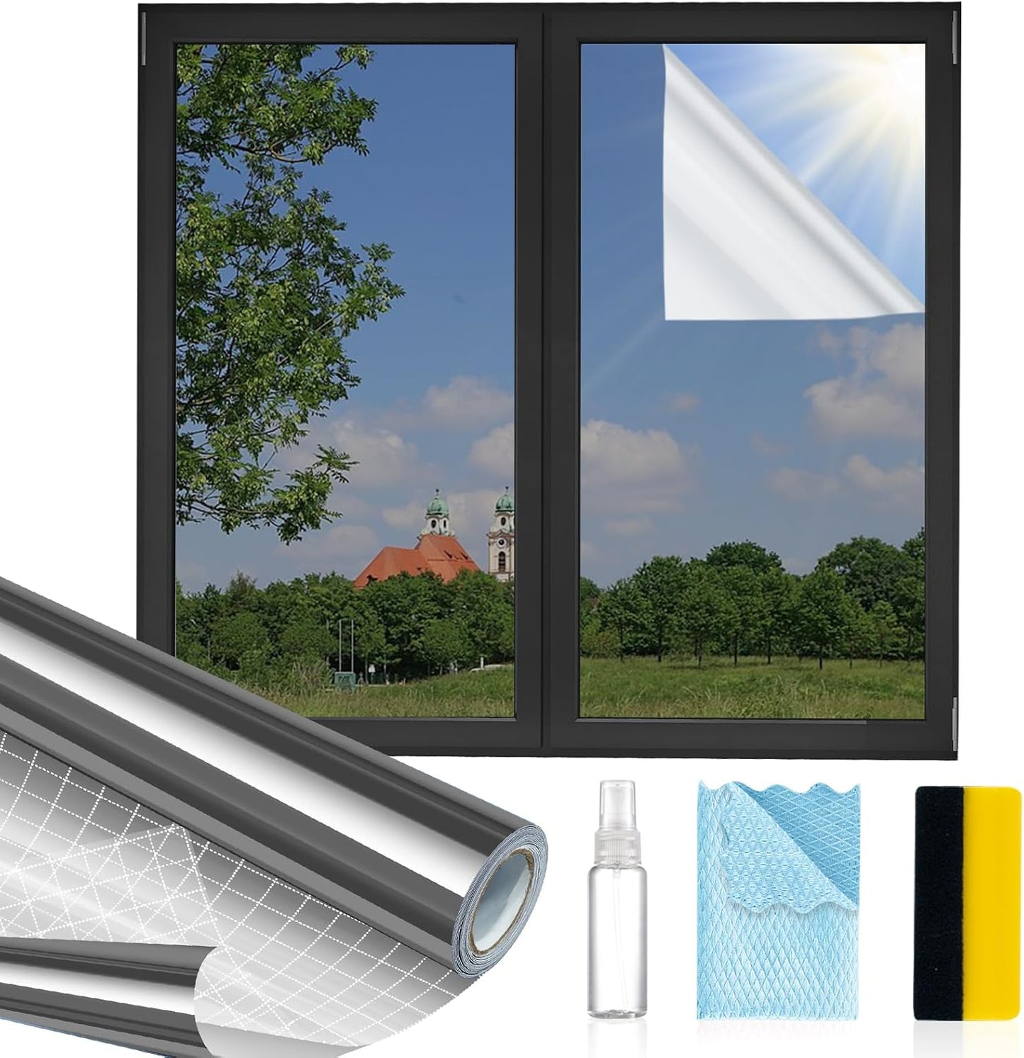 One Way Reflective Mirror Window Film for Daytime Privacy