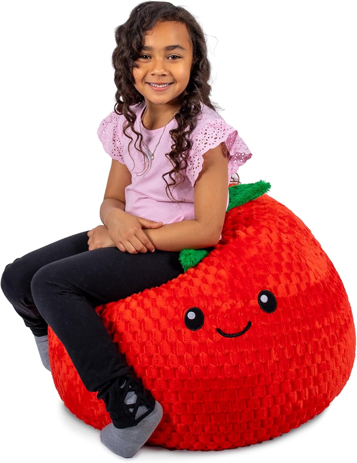 Big Joe Strawberry PlushiPals Super Soft Bean Bag Chair for Kids