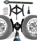 RV Rotatable Wheel Chock Stabilizers - Heavy Duty RV Tire Scissor Sets