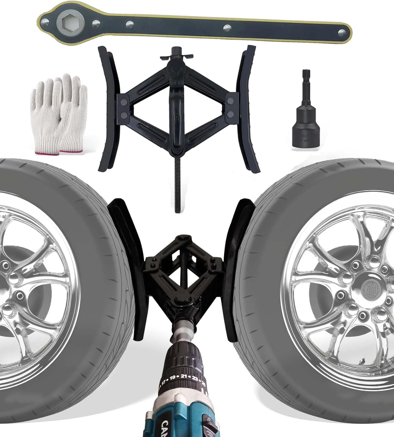 RV Rotatable Wheel Chock Stabilizers for Heavy Duty Trailers