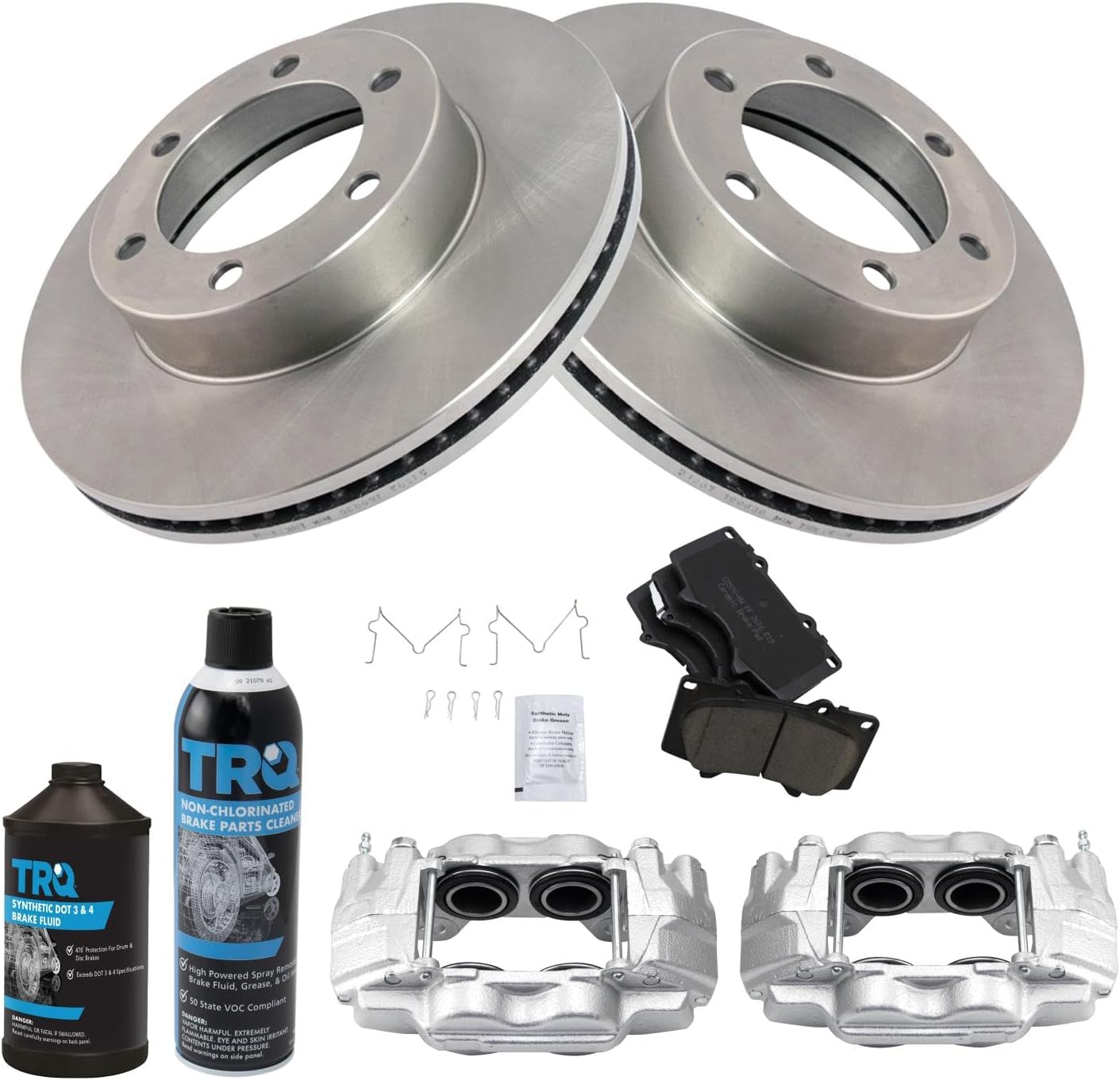 TRQ Front Brake Pad & Rotor Kit for Toyota Sequoia & Tundra