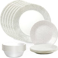 18-Piece Glass Dinnerware Set Service for 6 - Triple Layer Vitrelle