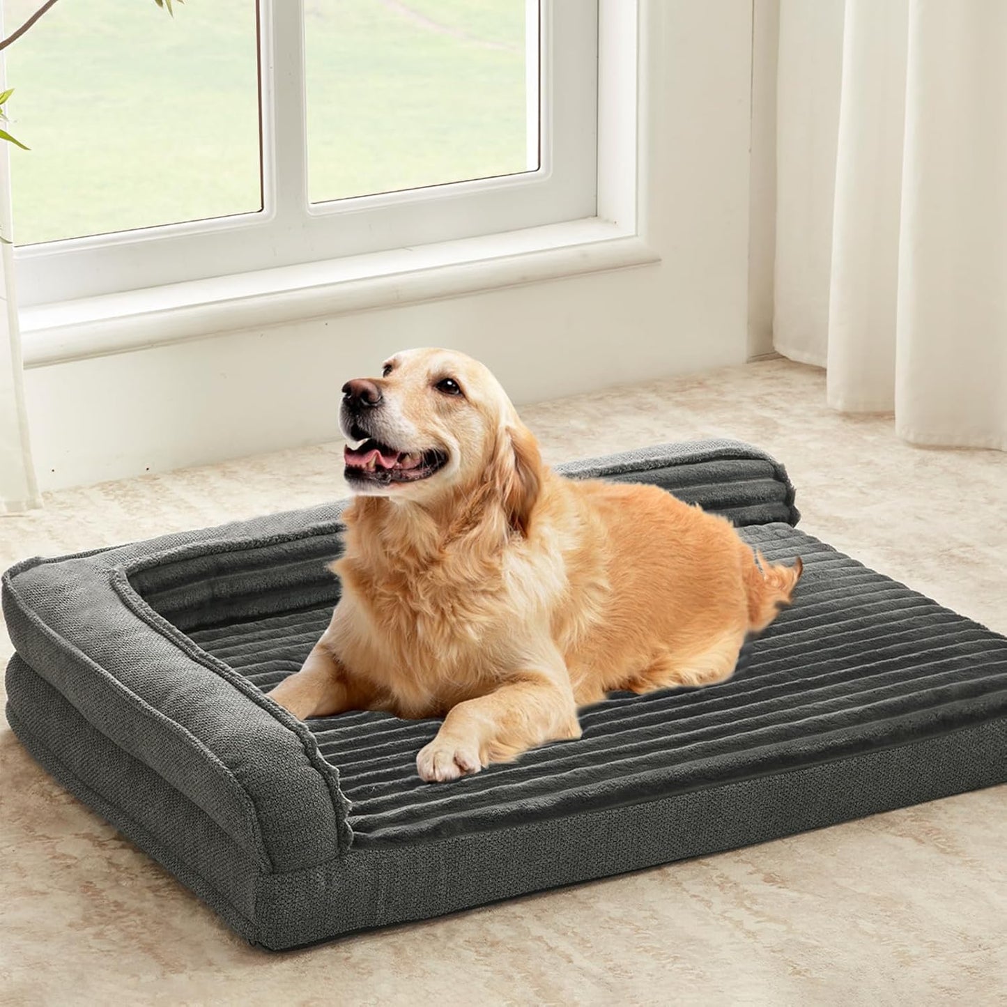 Orthopedic Dog Bed for Medium Dogs with Waterproof Foam Support