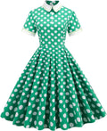 Elegant 1950s Polka Dot Swing Dress for Chic Gatherings