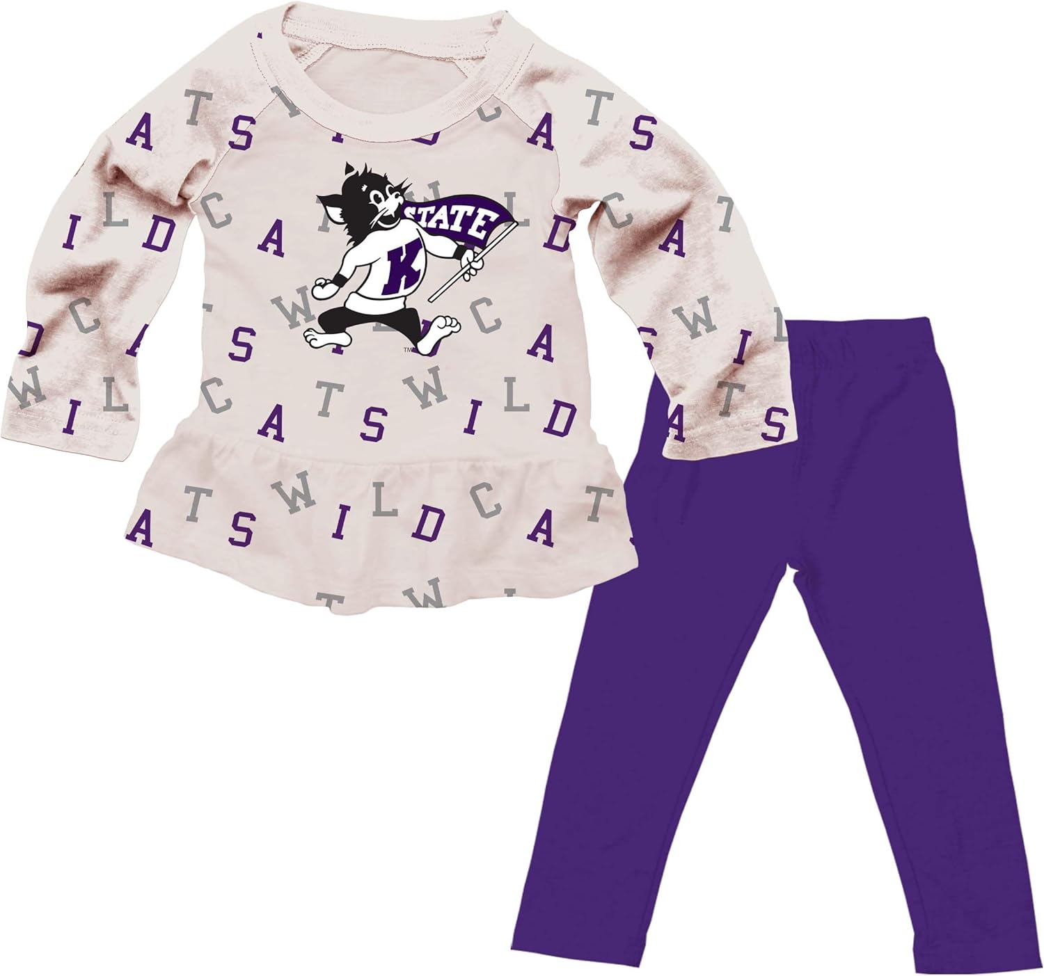 Wes and Willy Infant Toddler Little Girls College Team Outfit