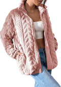 Dokotoo Winter Fleece Jacket for Women - Cozy Stand Collar Zip Coat