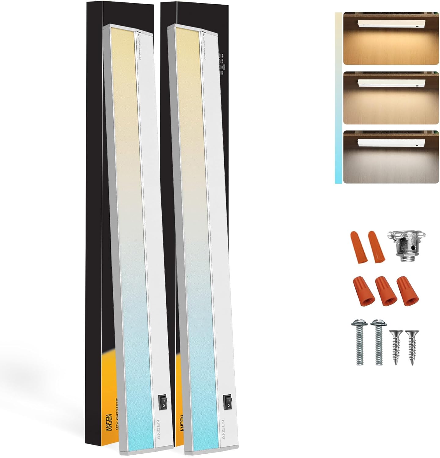 Ansen Under Cabinet Lighting 48in Dimmable LED for Kitchen Use
