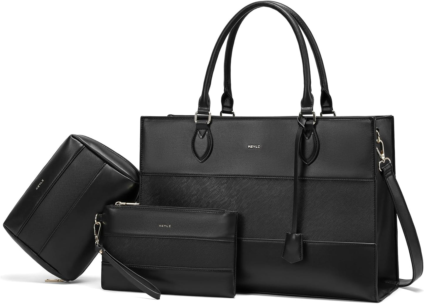 Keyli 3pc Laptop Bag Set for Women - Stylish & Versatile Tote