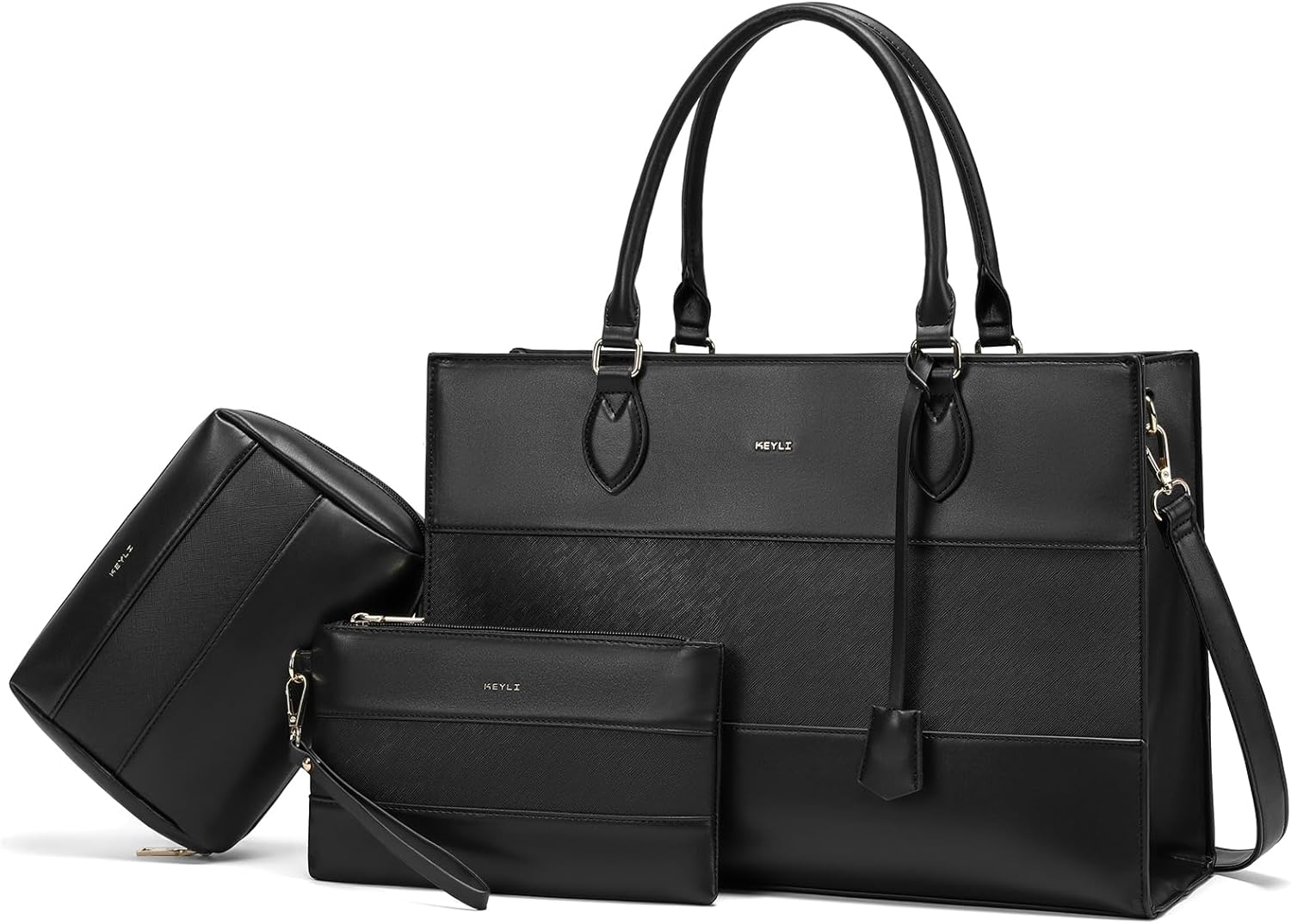 Keyli 3pc Laptop Bag Set for Women - Stylish & Versatile Tote