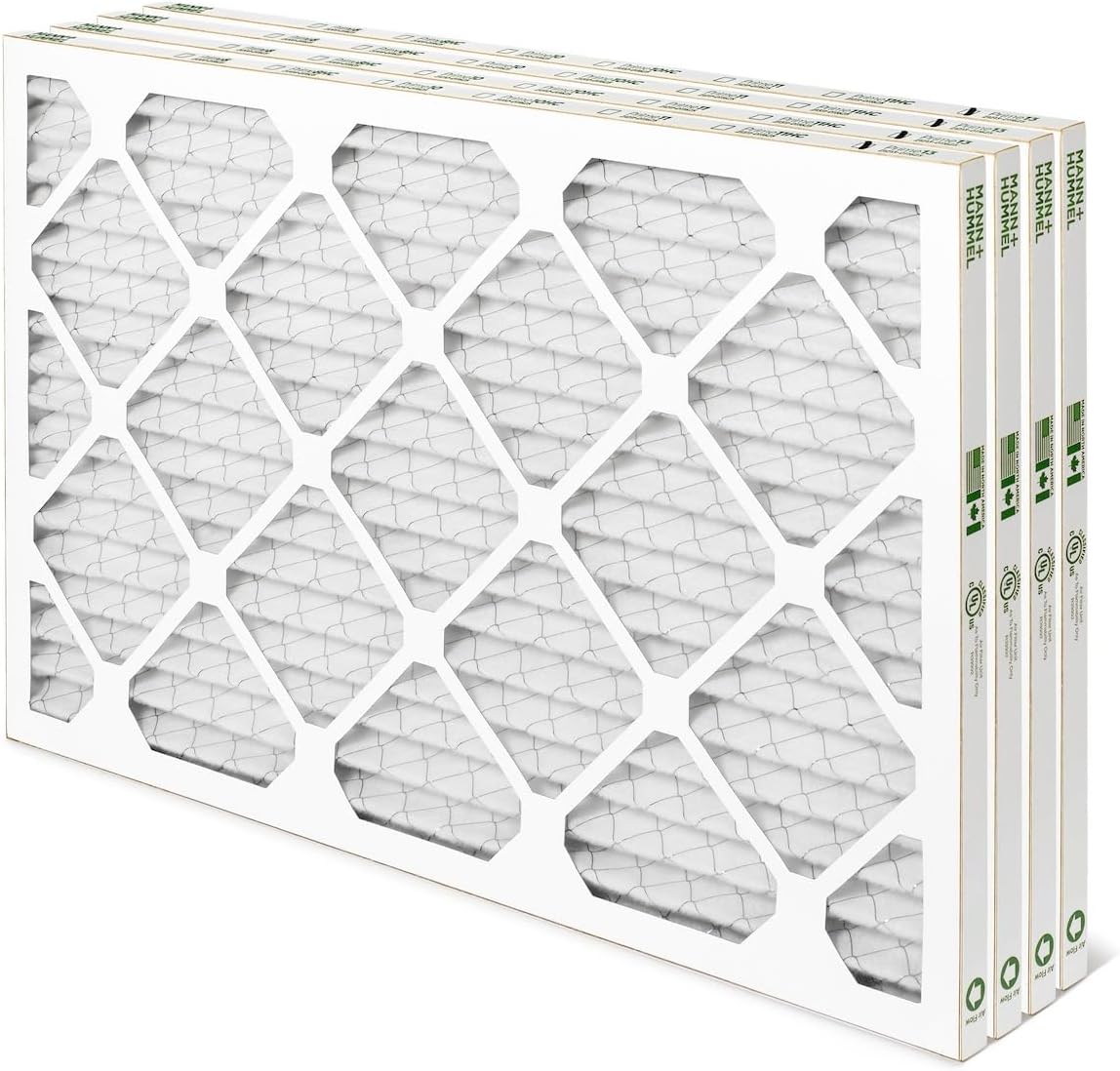 Mann+Hummel 16x25x1 MERV 8 Pleated HVAC Filters for Clean Air