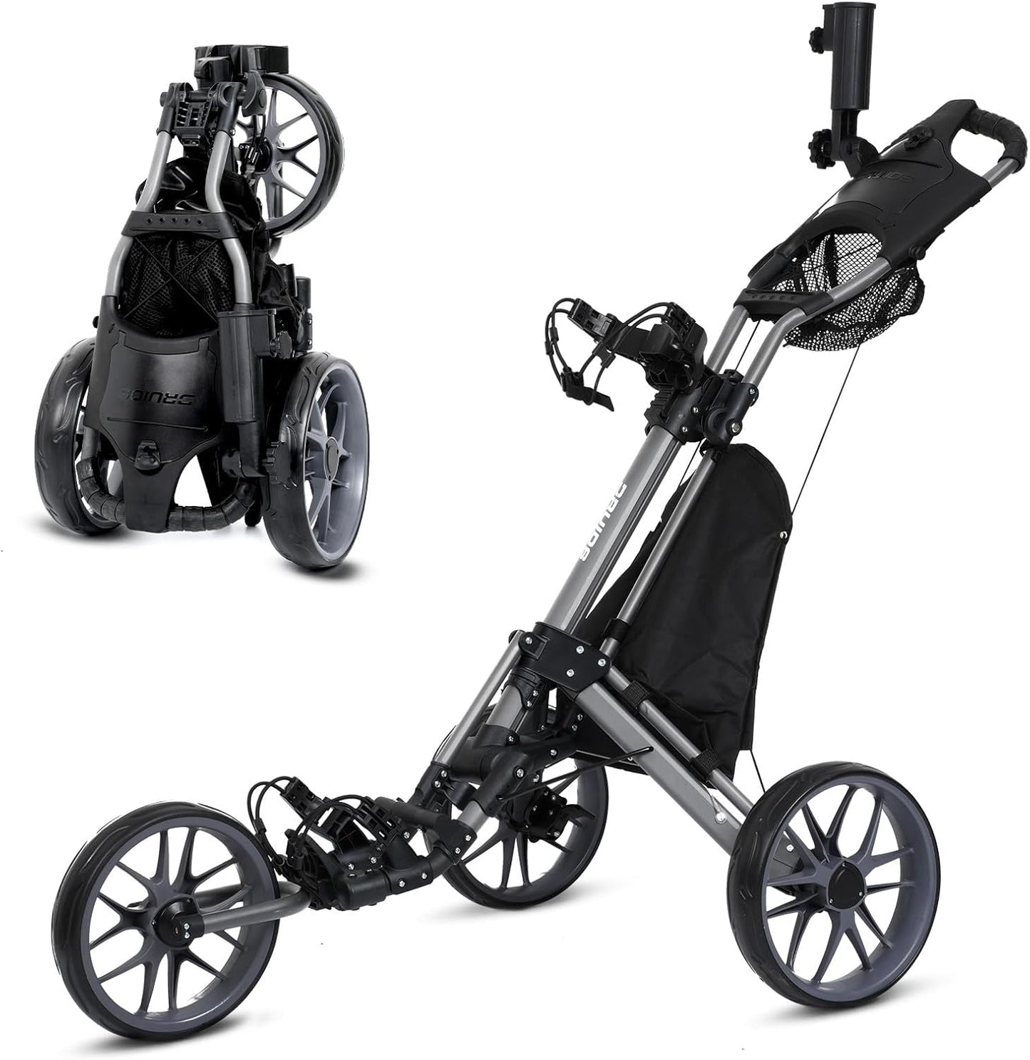 DRUIDS 3 Wheel Golf Push Cart: Lightweight & Compact