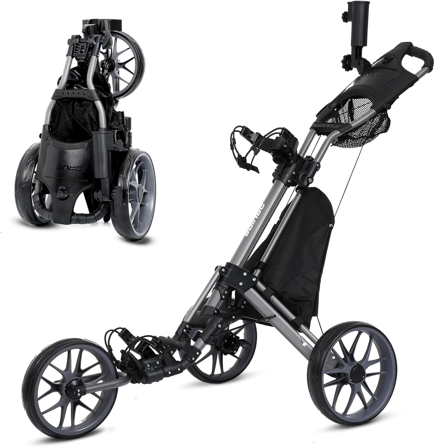 DRUIDS 3 Wheel Golf Push Cart: Lightweight & Compact