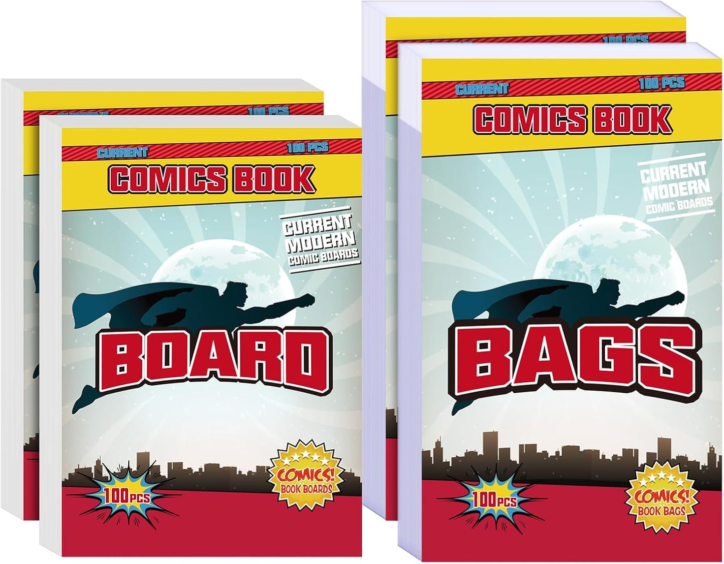 KKU 200 Count Comic Book Bags and Boards for Safe Storage