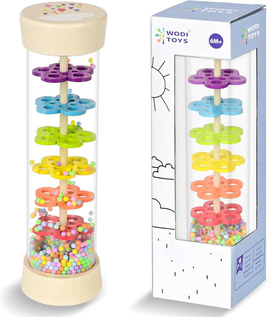 Montessori Wooden Rain Stick for Baby Sensory Development