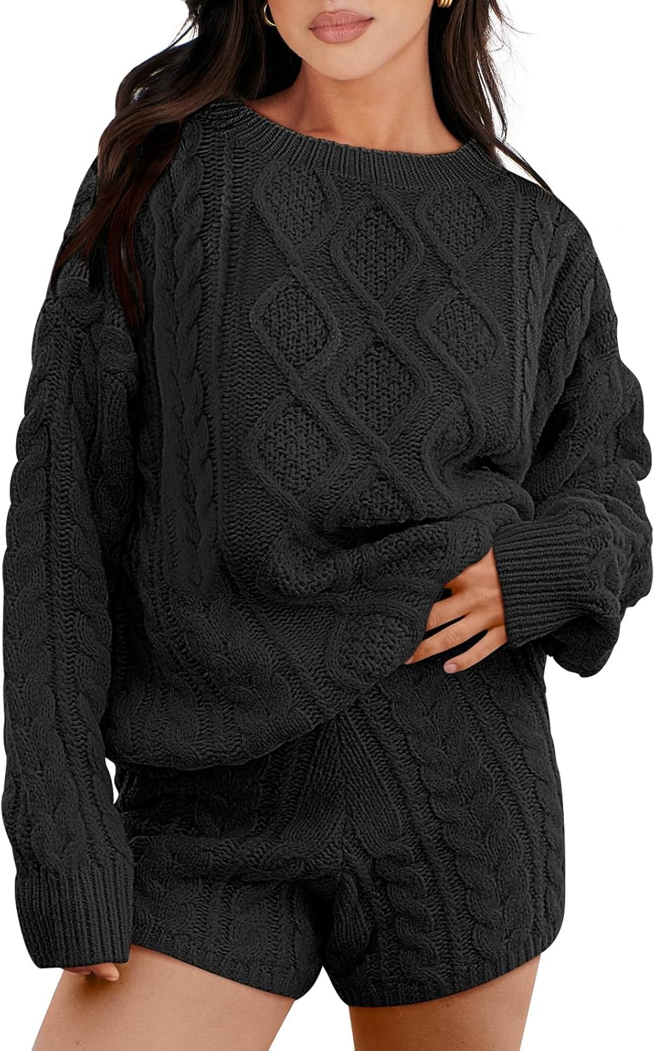 Stylish 2 Piece Sweater Lounge Set for Women by ANRABESS