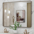 40X32 Bronze Bathroom Mirror Rounded Rectangle - Clear, Durable