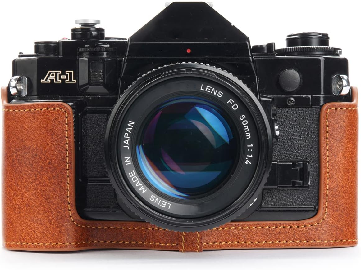 Handmade Genuine Real Leather Half Camera Case for Canon AE-1