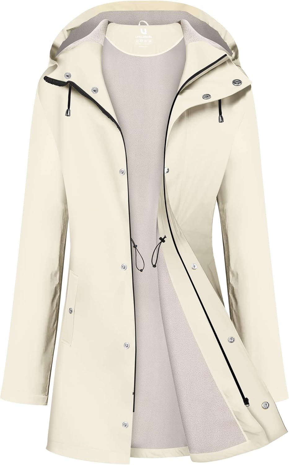 UNIQUEBELLA Rain Jackets for Women - Waterproof Long Hooded Coat