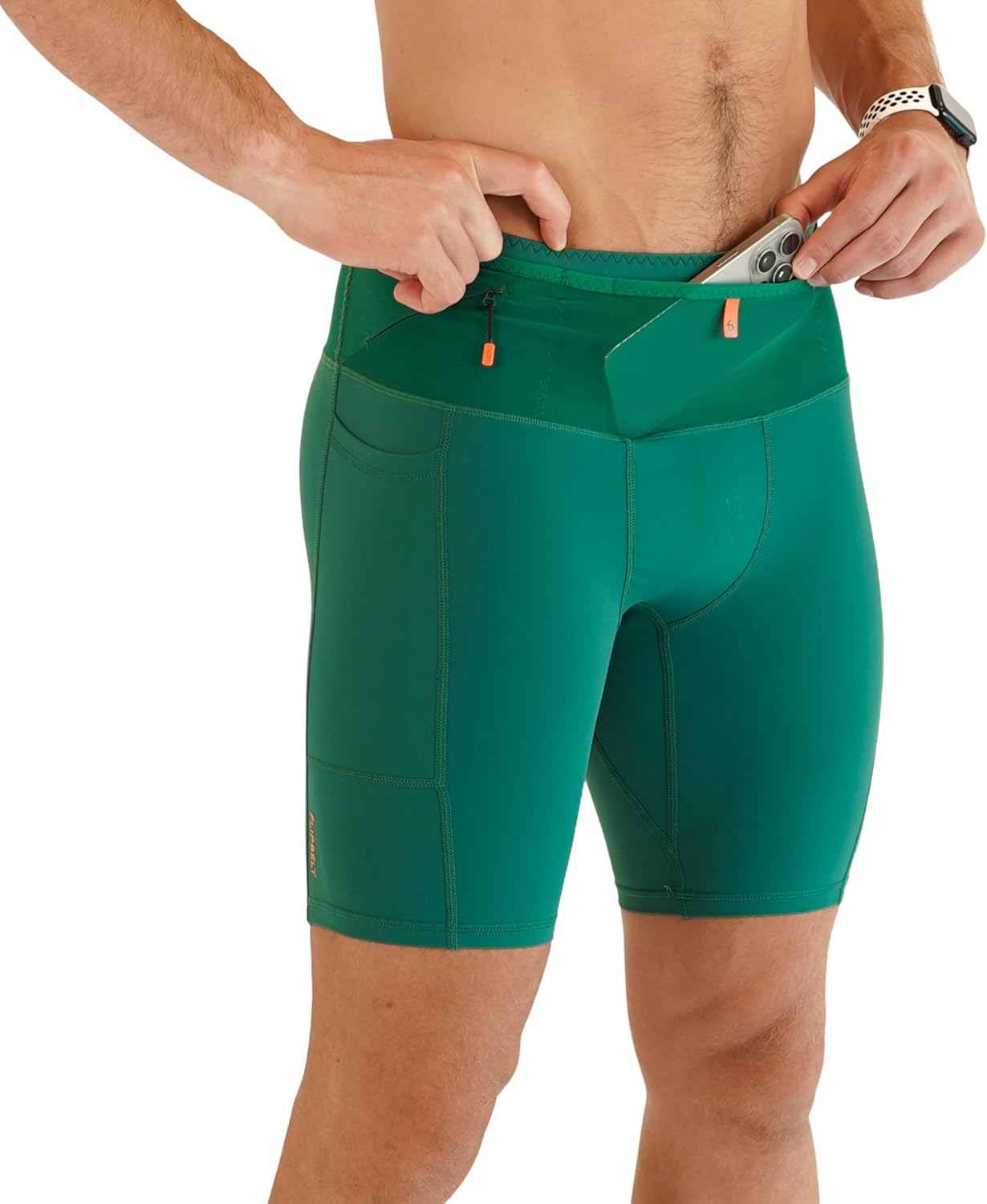 FlipBelt Men's Running Compression Shorts with Pockets for Comfort