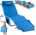 Oversized Tanning Chair with Face Hole - Portable Lay Flat Sun Lounger