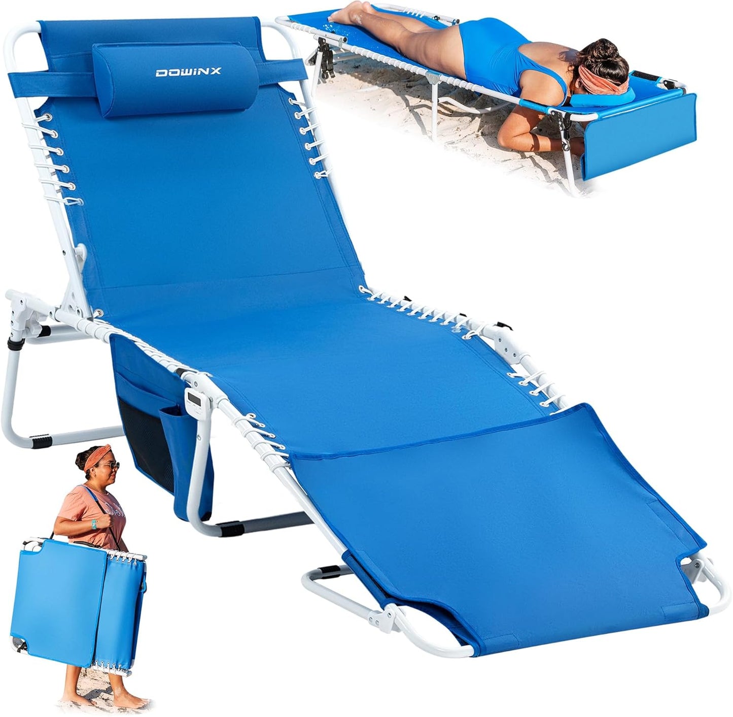 Oversized Tanning Chair with Face Hole for Ultimate Comfort