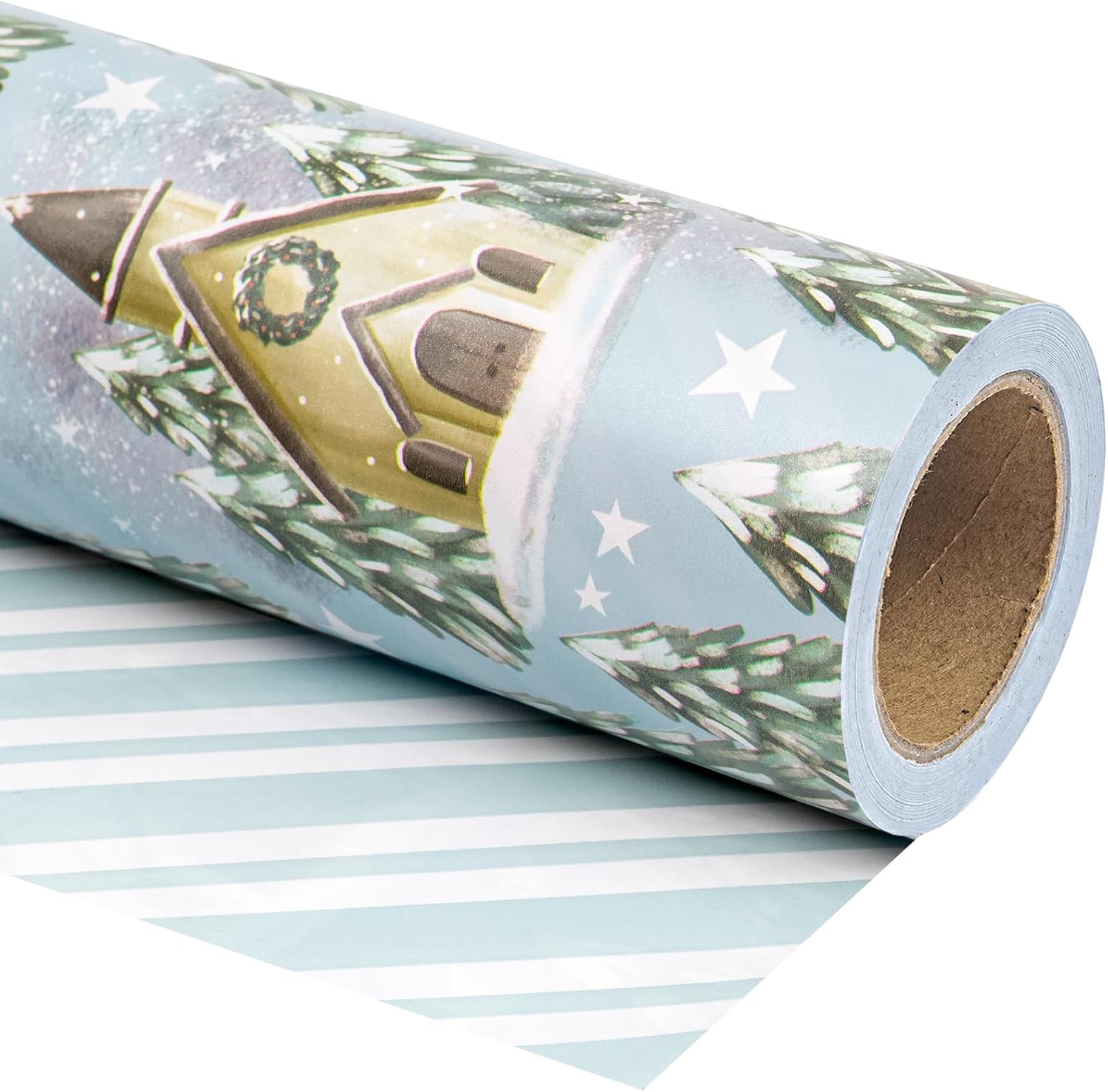 30 Inch Jumbo Reversible Christmas Wrapping Paper for Holidays