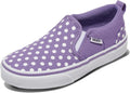 Vans Girls' Asher Slip-On Shoe - Polka Dot Canvas Casual