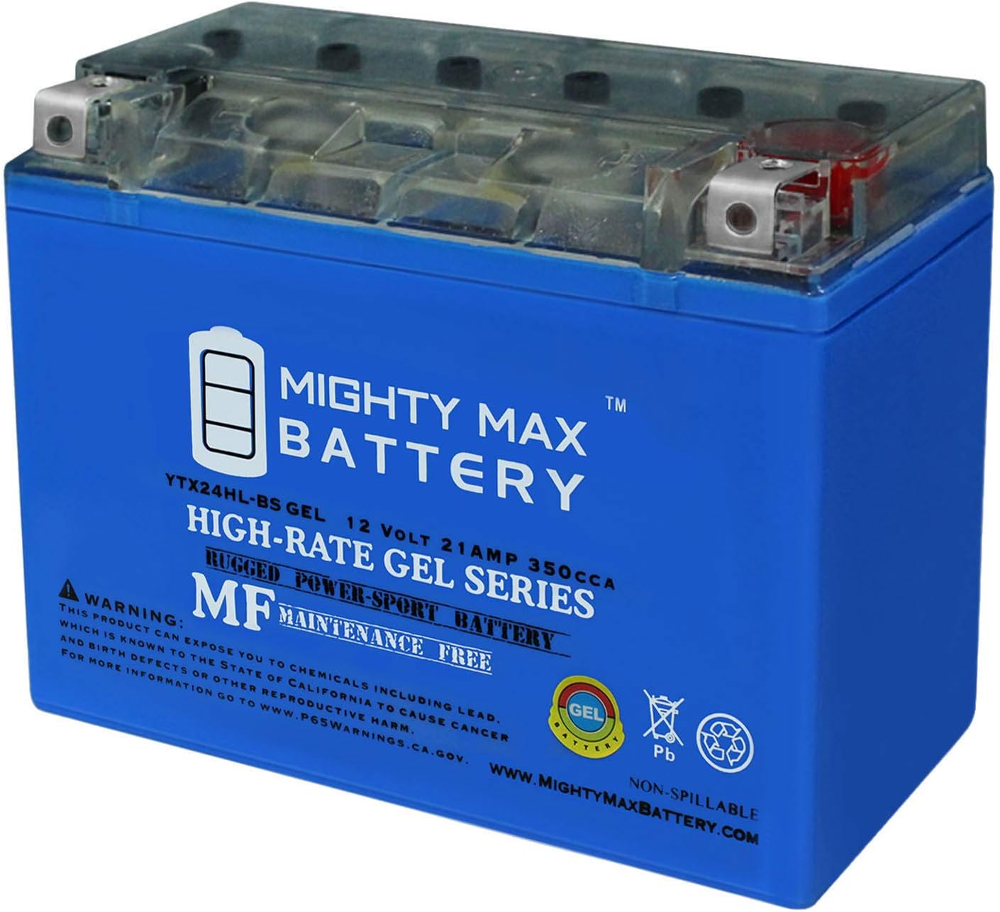 Mighty Max YTX24HL-BS GEL Battery - Reliable 12V Power Source