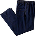 Mens Elastic Waist Loose Fit Denim Pants - Easy Pull On Comfort Shoes