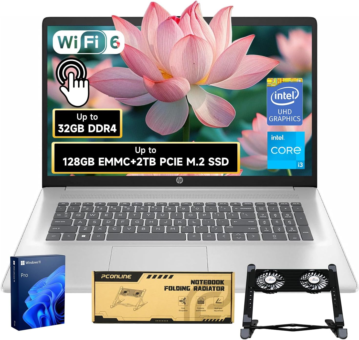 HP 17.3 Touchscreen Laptop with 16GB RAM and 1TB SSD Storage