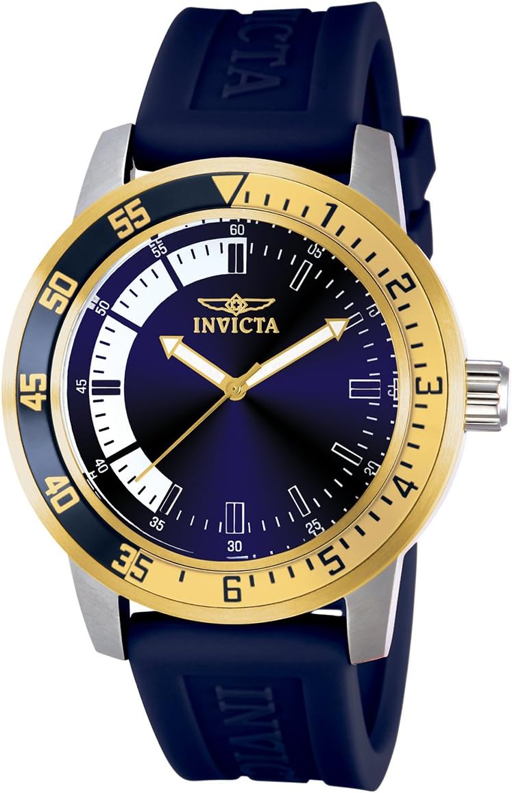 Invicta Men's Blue Dial Polyurethane Watch