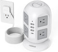 Tower Surge Protector Power Strip 10 ft - Space Saving USB C Tower