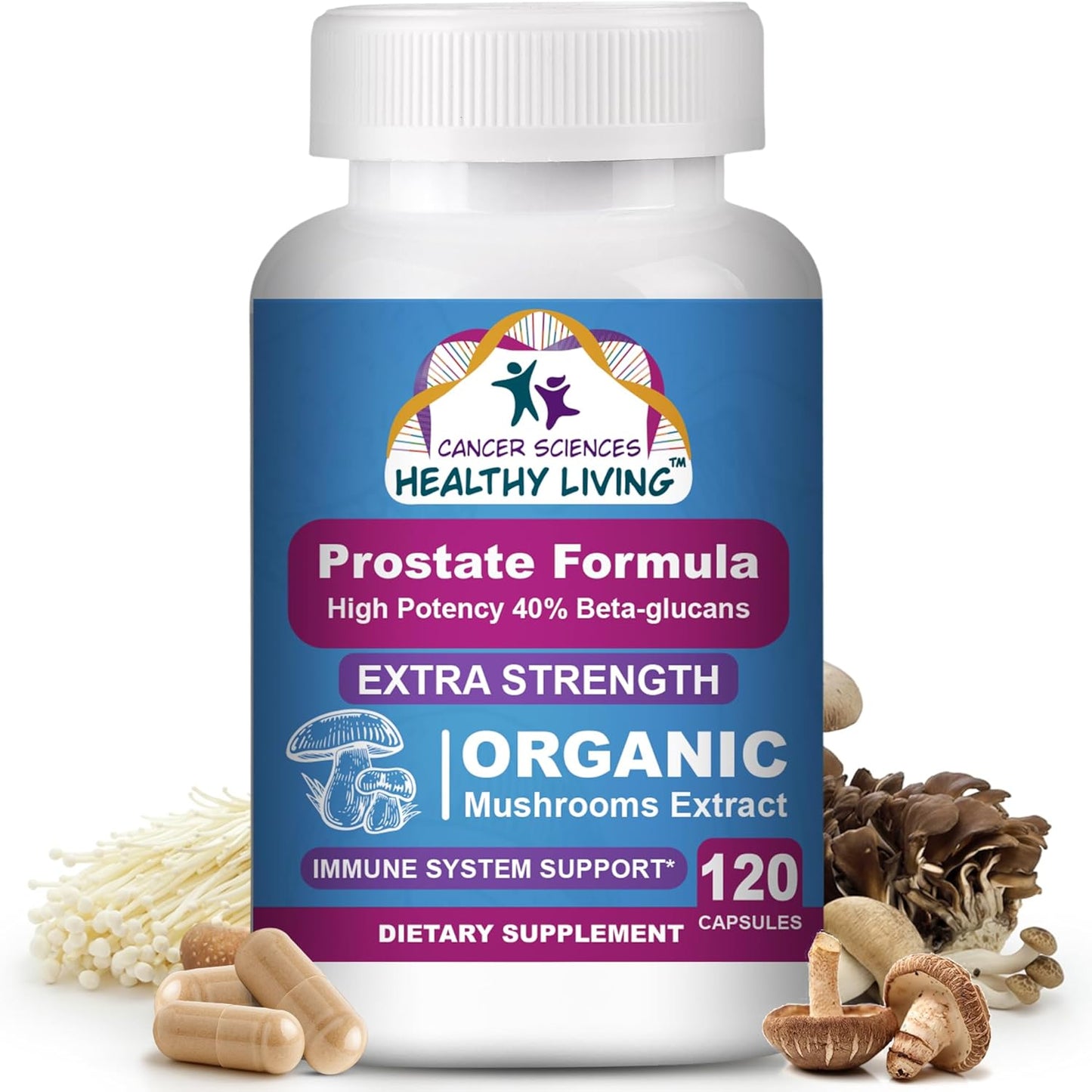 Prostate Wellness Supplements for Men with Organic Mushroom Extract