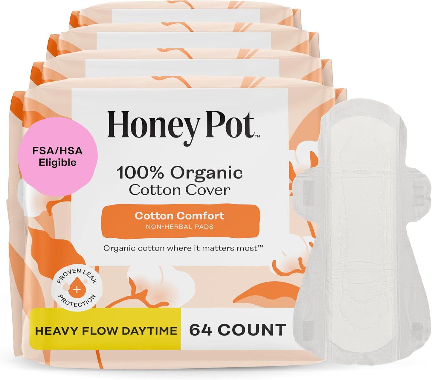 The Honey Pot Company Sanitary Pads for Heavy Flow Protection