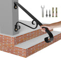 21.7in Outdoor Stair Handrails for 1-2 Steps - Heavy Duty Wall Mounted