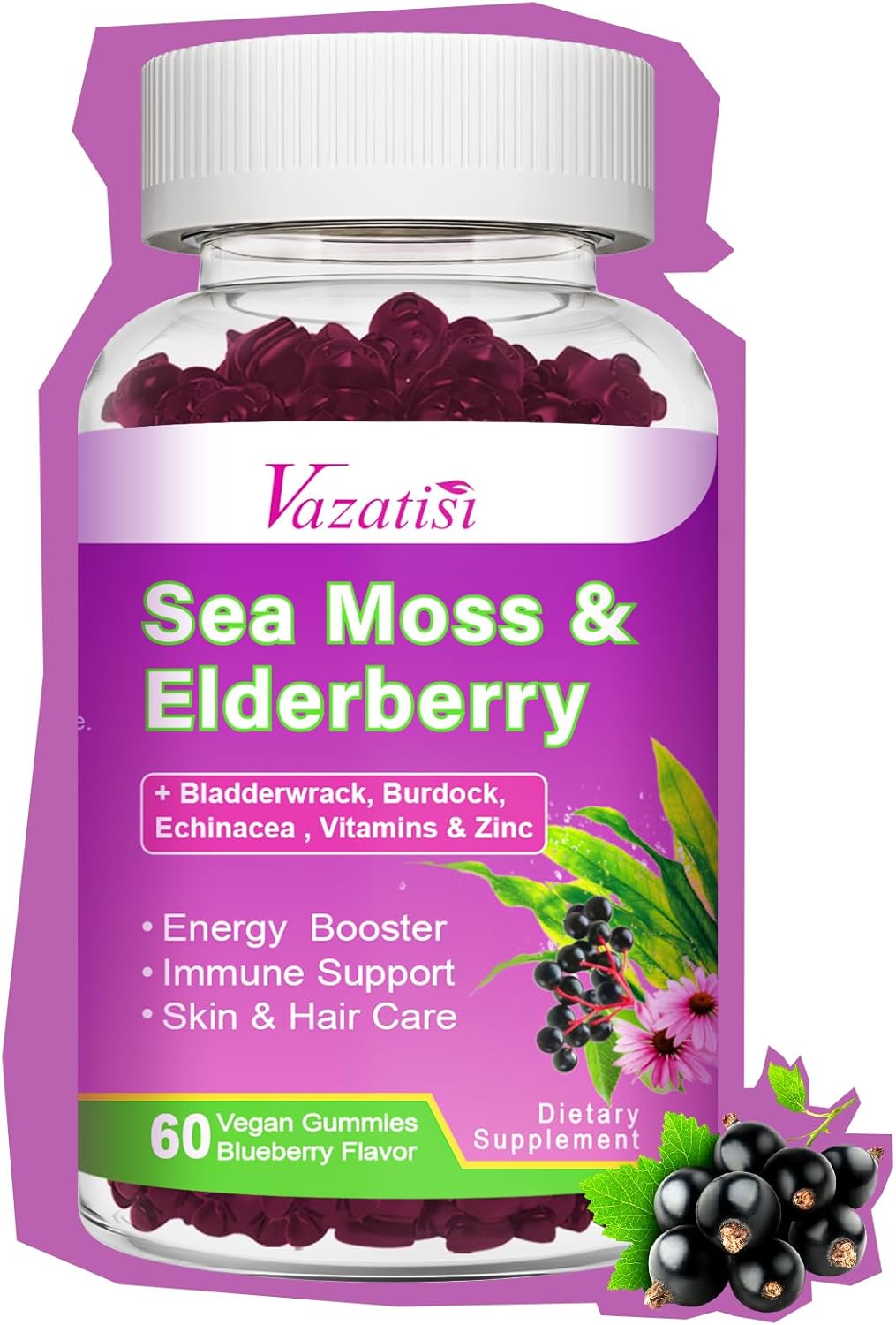 Immune Boost Gummies w/ Sea Moss & Vitamins 60Ct